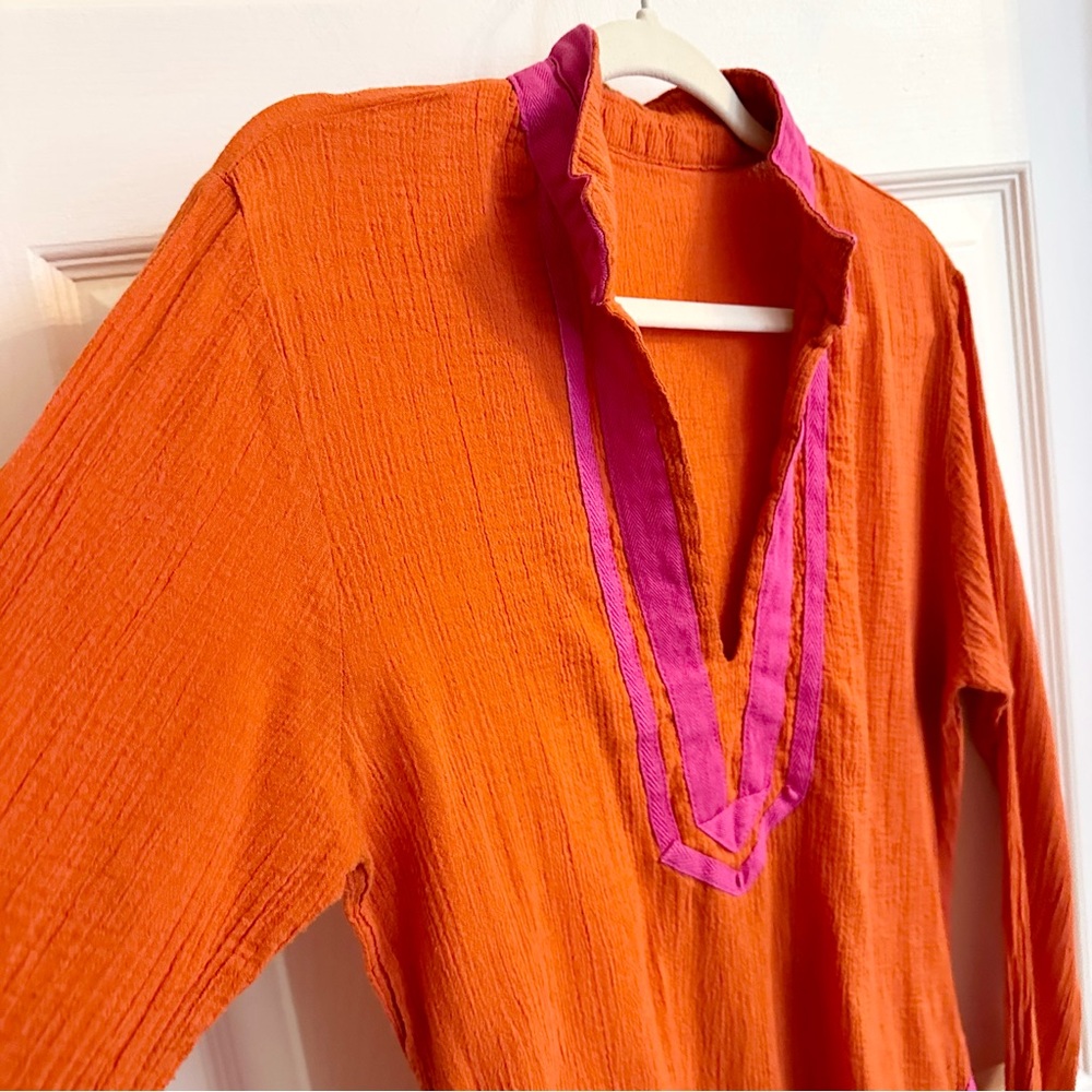 Orange and pink long sleeved top - Picture 2 of 3